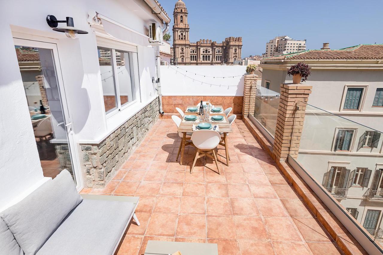 Homey Apt- Atico Con Vistas A La Catedral マラガ エクステリア 写真